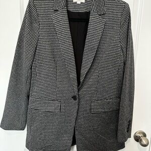 LOFT Monochrome Houndstooth Jacket